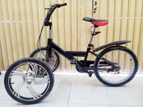 Xe đạp ba bánh tự chế đơn giản ở Việt Nam | 2banh.vn