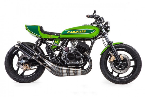 Kawasaki Kamikaze xe no 2 thi do cafe racer - 2