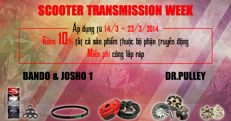 Scooter Transmission Week Giam 10 tat ca san pham thuoc bo phan truyen dong