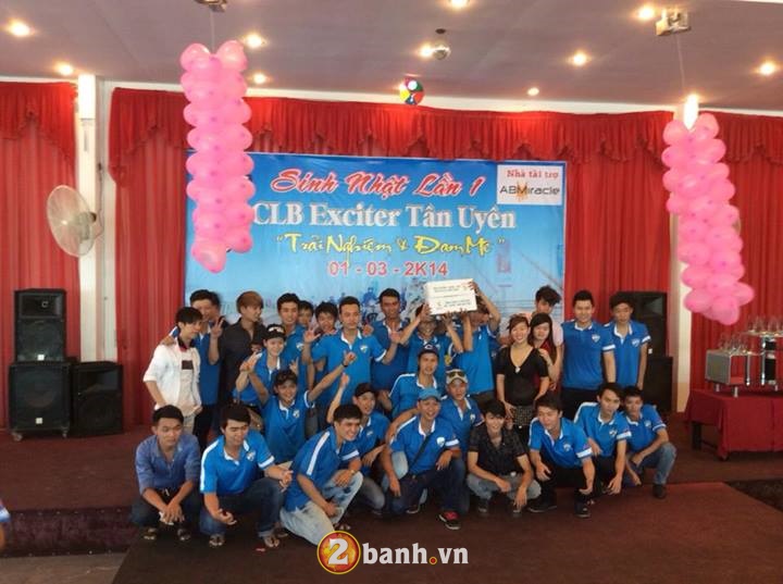 Team Exciter VLC Tham du sinh nhat 1 tuoi CLB Exciter Tan Uyen
