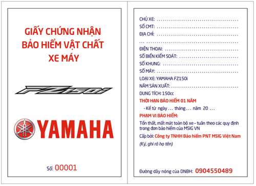 Bao hiem vat chat cuc ki hap dan khi mua xe Yamaha FZ150i - 2
