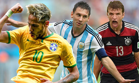 Cuoc dua danh hieu vua pha luoi World Cup 2014 Messi Neymar Muller