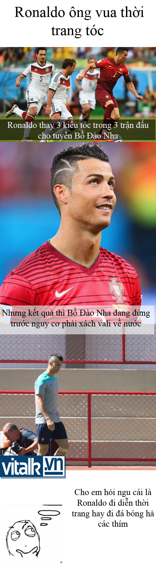 Ronaldo di dien thoi trang hay di da bong tai World Cup 2014