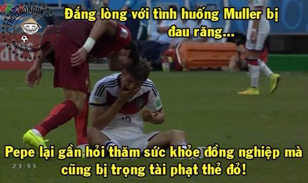 Video Pepe bi the do lai mot sai lam lon cua trong tai tai World Cup 2014