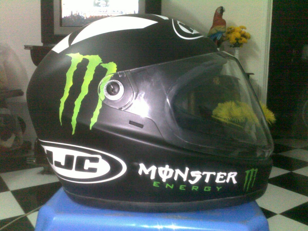 Ban non Full Face Andes son Airbrush Monster HJC - 2