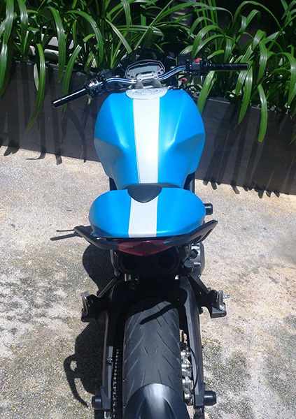 Ducati Monster mau xanh doc la duy nhat tai Sai Gon - 7