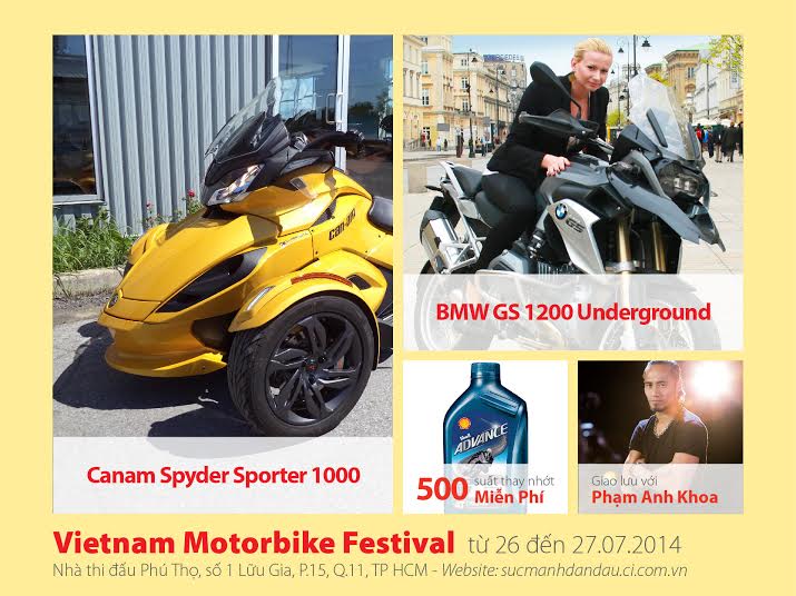 Mien phi thay nhot Shell Advance va duoc tang ve xem moto GP tai Vietnam Motorbike Festival 2014