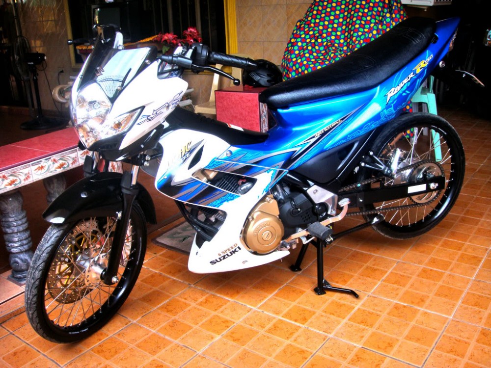 Raider 150 trang xanh drag nhe