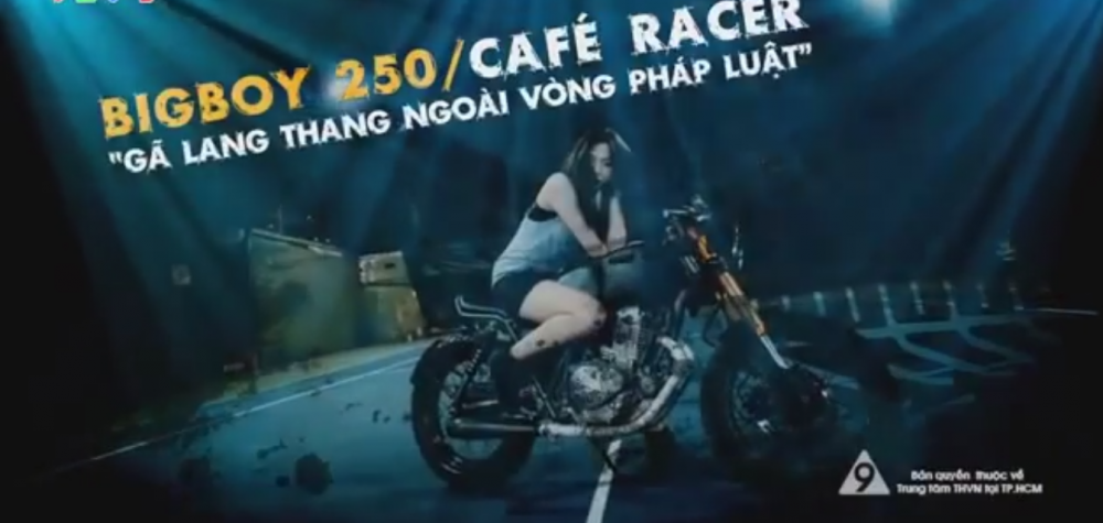 Nu biker xinh dep ca tinh cung Suzuki Big Boy 250 Cafe Racer