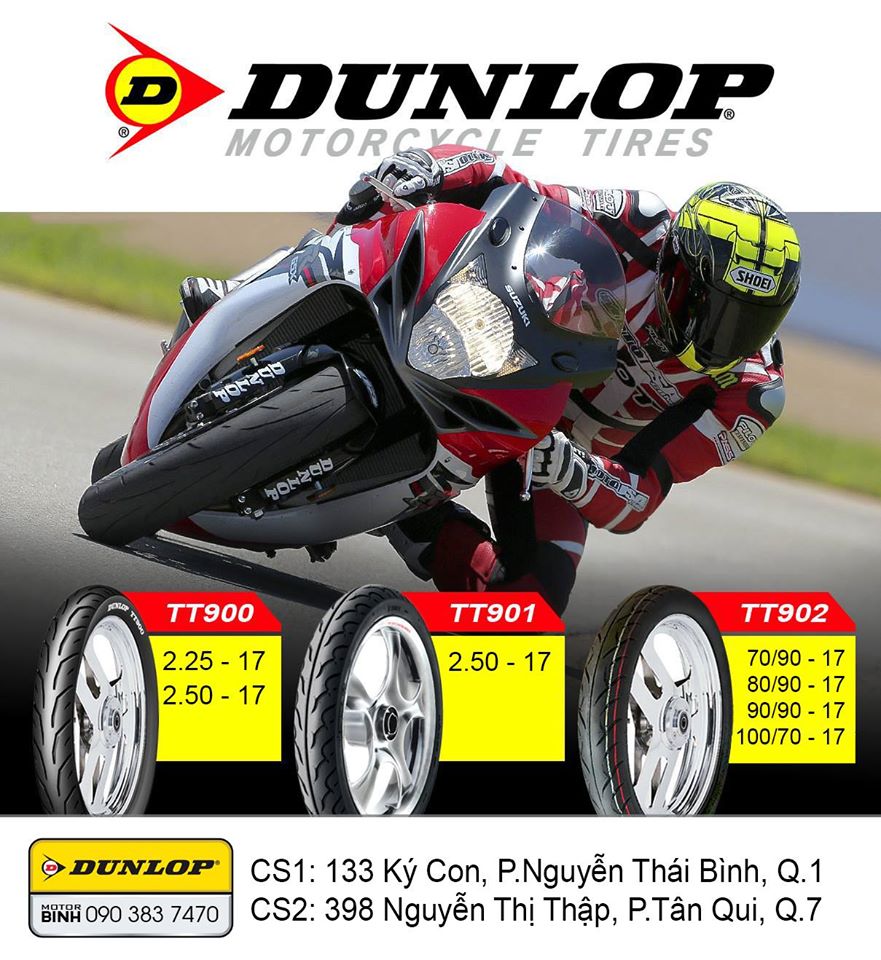 Moto Binh nha phan phoi doc quyen Dunlop tai tphcm - 6