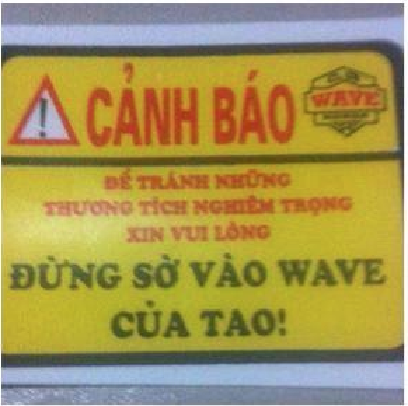Tren xe co ba bau Logo canh bao nguy hiem so 1 Viet Nam