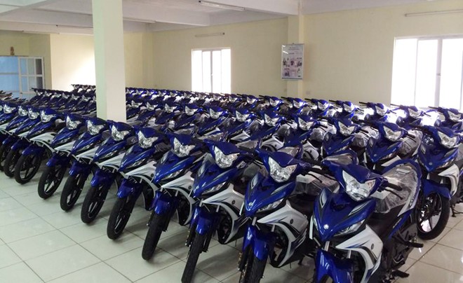 Yamaha Thai Binh dat 92 chiec Exciter 2014 gan dan ao 2011