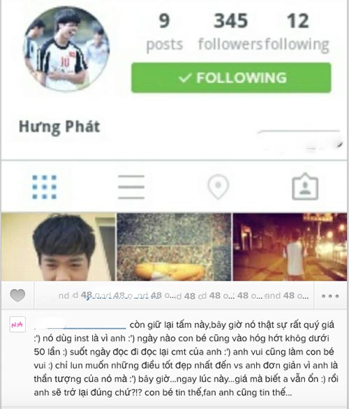 Cong Phuong da quyet dinh khoa luon tai khoan mang xa hoi instagram cua minh