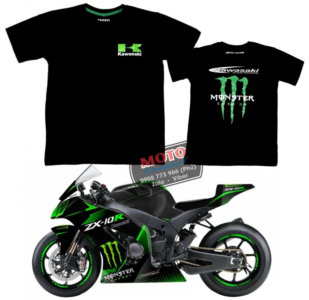Ao thun moto Ducati Kawasaki Monster UFC MMA - 5