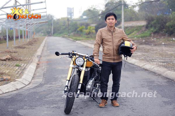 Lang tu duong pho Suzuki Savage 400 Cafe cua biker Ha Noi - 11
