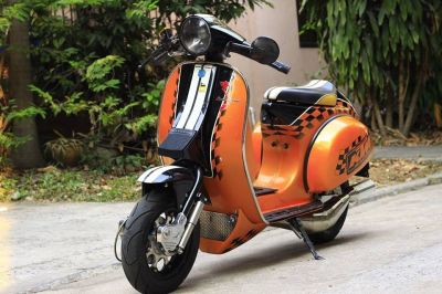 Vespa PX 150 racing stylephong cach moi - 5