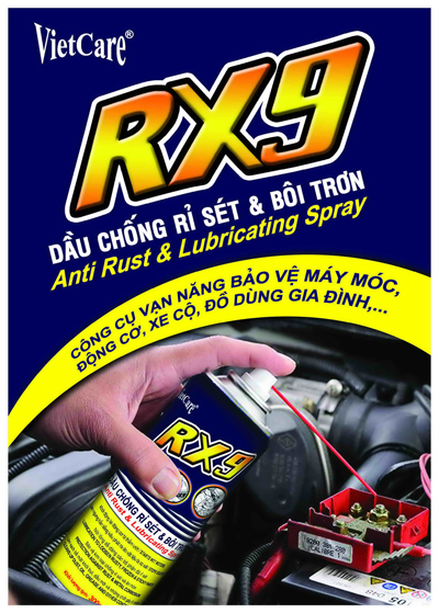 Vietcare RX9 dau chong ri set va boi tron cho xe may mo to