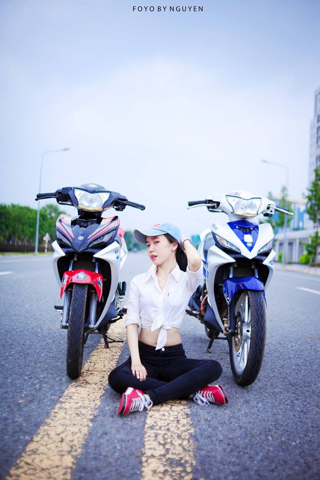 Cap doi Yamaha Exciter 135 so dang cung biker Nu Binh Duong - 6