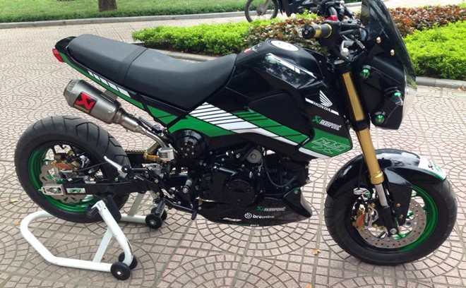 Honda MSX 125 len do choi khung cua biker Ha Thanh