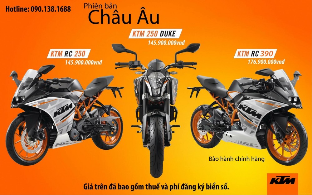 Bo doi KTM RC250 va KTM 250 DUKE chinh thuc ra mat