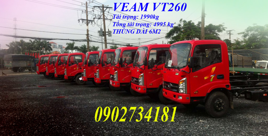 Xe tai Veam VT260 thung dai 6m2 1t99 - 2