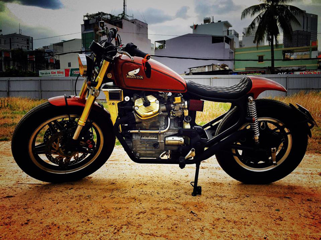 Xe do Honda GL500 cuc chat cua nu biker 8X Hai Phong