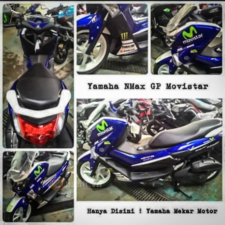 Lo anh Yamaha NMax 155 2016 voi phien ban Monster va Movistar - 2