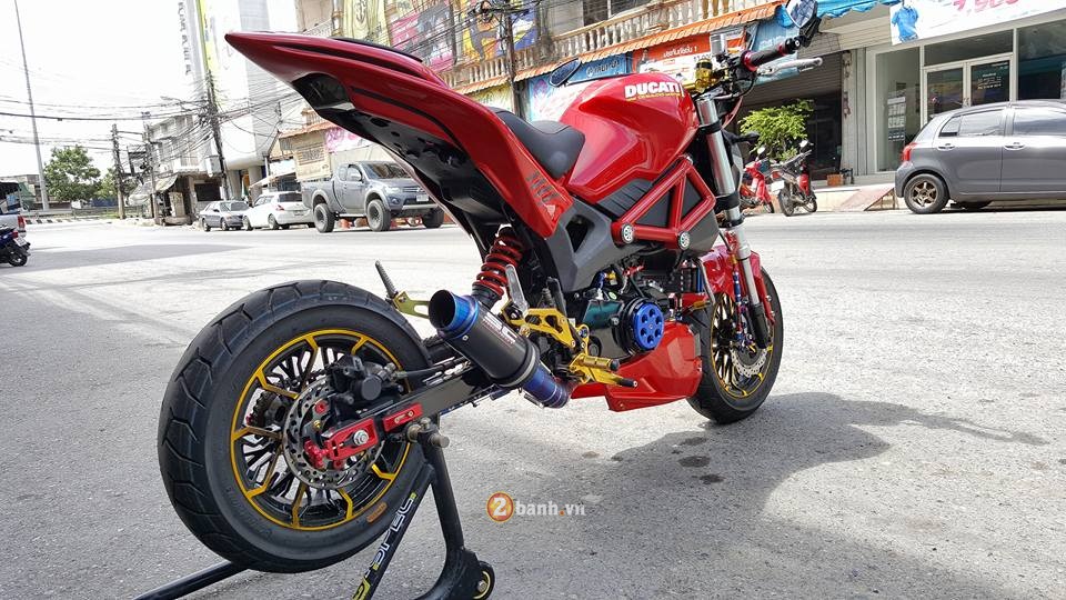 An tuong cung chiec Ducati Monster phien ban minibike