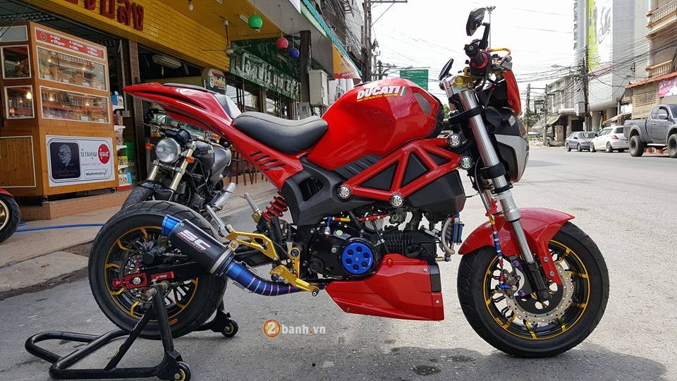 An tuong cung chiec Ducati Monster phien ban minibike - 7