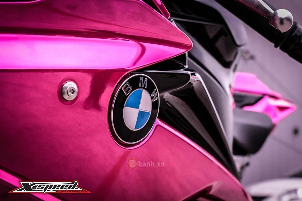 BMW S1000RR 2015 mau hong chrome day noi bat cua nu biker Thai - 3