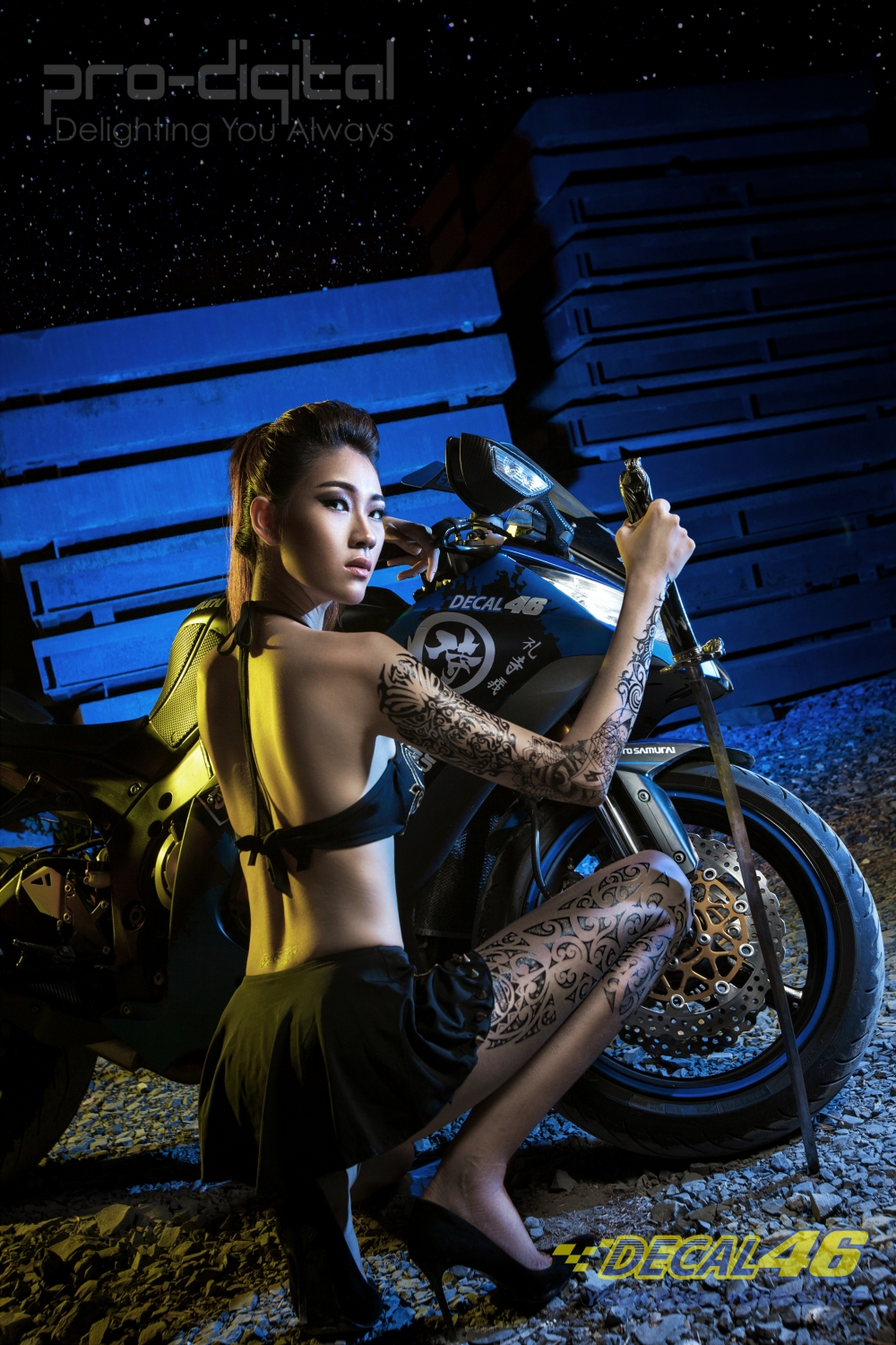 Nguoi mau Top 4 Next Top Model 2014 Ngoc Thuy hoa than thanh nu Samurai cung ZX10R cuc cac tinh - 10