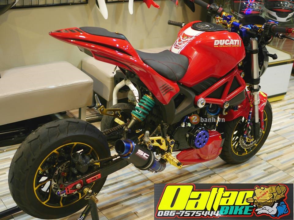 Ducati Monster do day an tuong trong phien ban minibike - 5