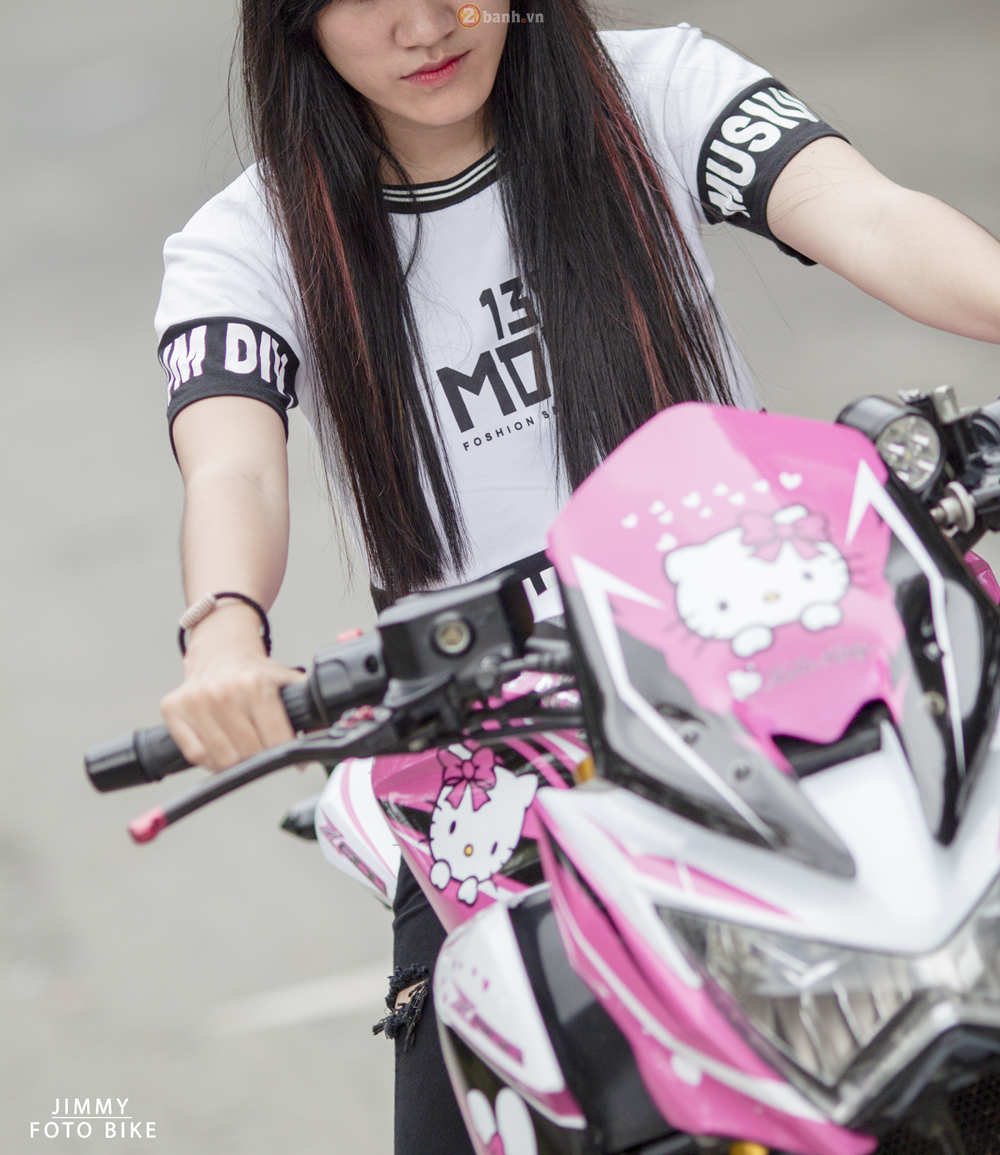 Kawasaki Z800 phong cach Hello Kitty cua teen girl Sai Thanh - 8