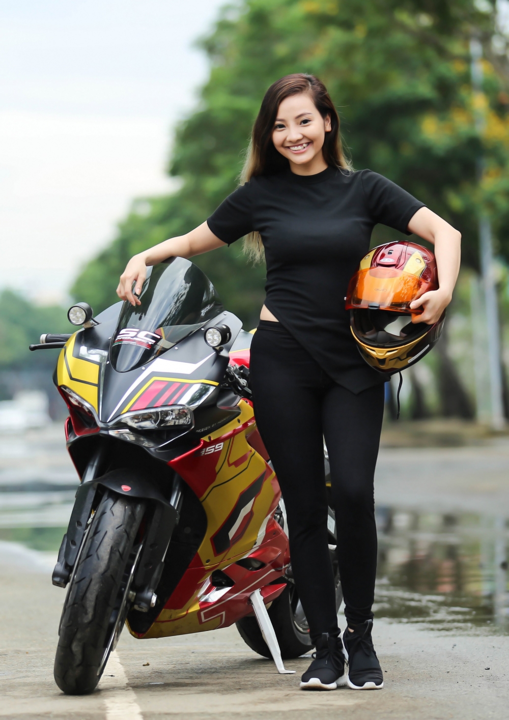 Ducati 959 Panigale phien ban Iron man cua nu biker 9X Sai Thanh - 6