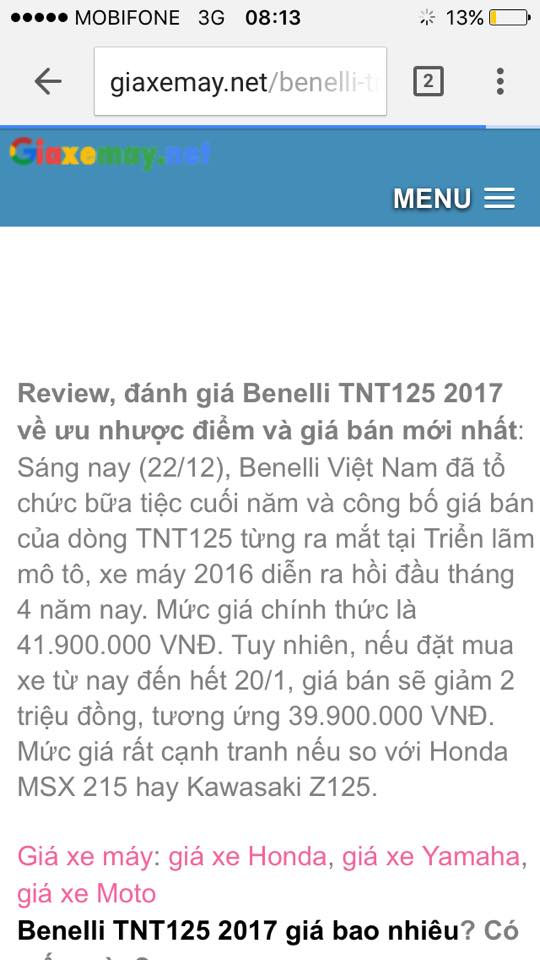 BENELI TNT 125 - 2