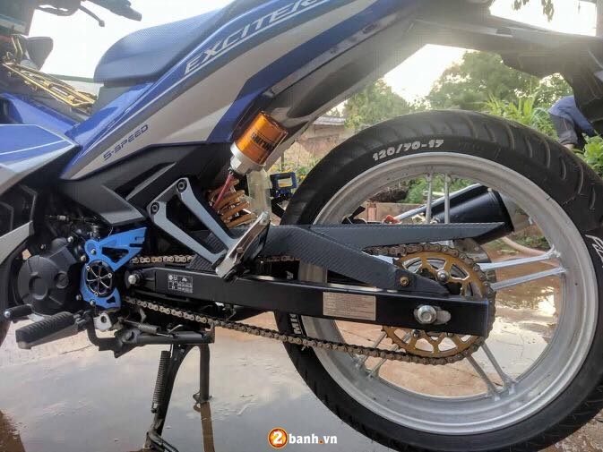Yamaha Exciter 150 do kieng don gian cua Biker Dak Lak - 4