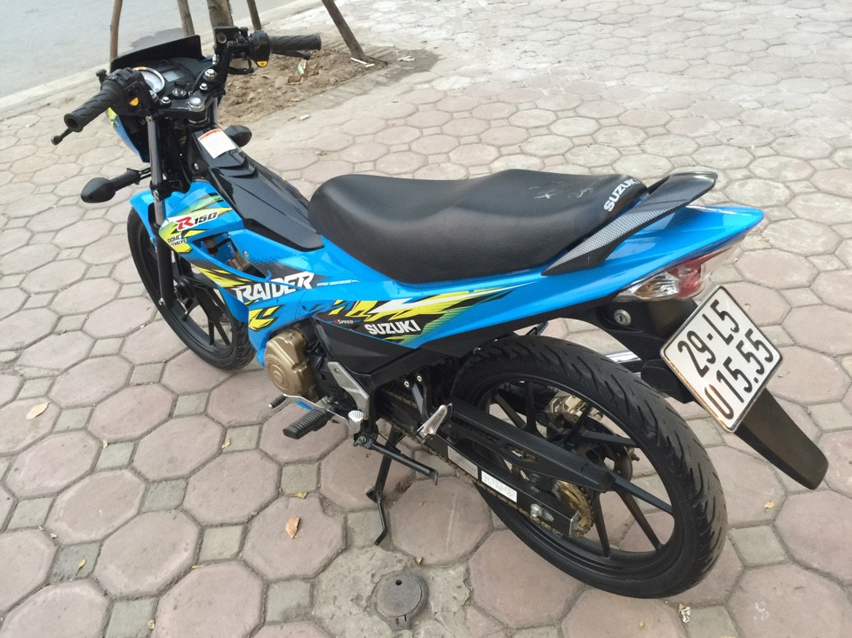 Suzuki Raider 150cc mau xanh 2015 bien dep 29L501555 - 6
