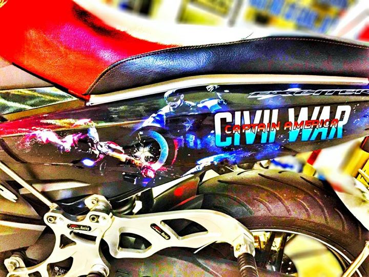 Yamaha Exciter 150 manh me voi bo ao Captain America Civil War - 6