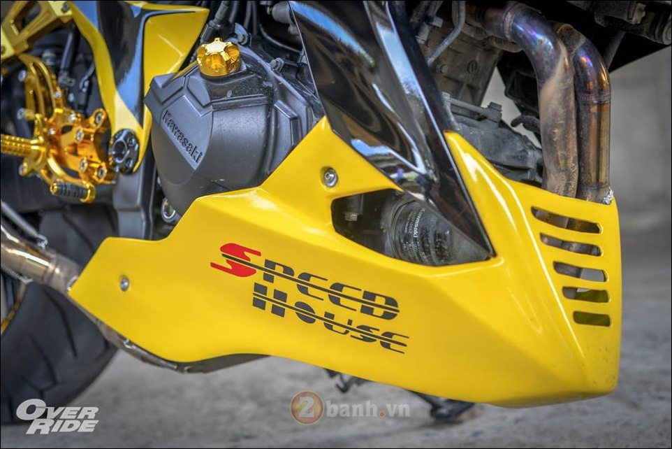 Kawasaki Z300 do noi loan cung phong cach Monster yellow - 8