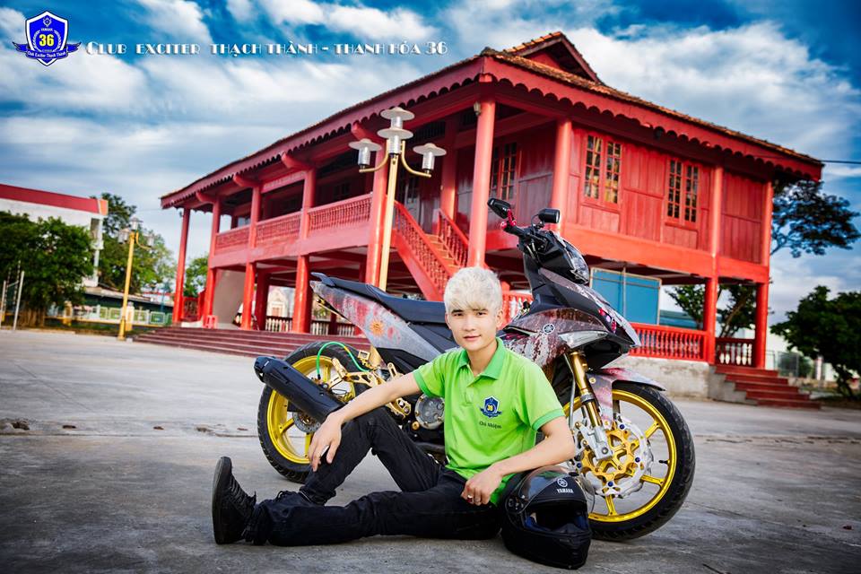 Chang soai ca do dang cung Exciter 150 do KHUNG cua biker Thanh Hoa - 4