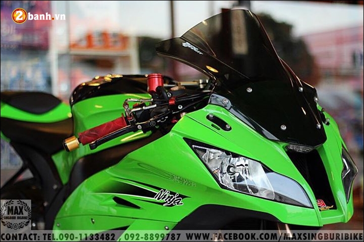 Kawasaki ninja zx-10r độ hào nhoáng với tông màu xanh lá