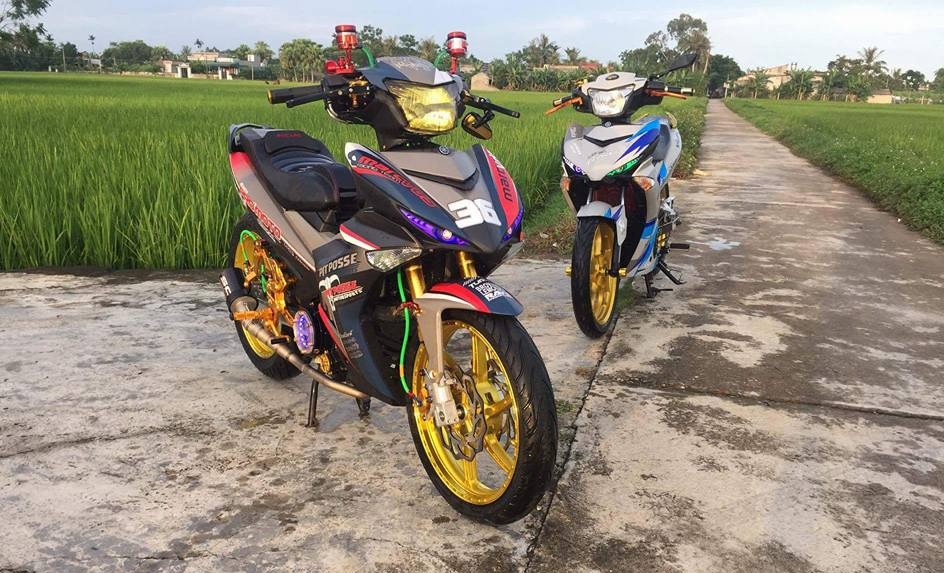 Exciter 150 do kieng banh beo day ham ho cua biker Thanh Hoa - 9