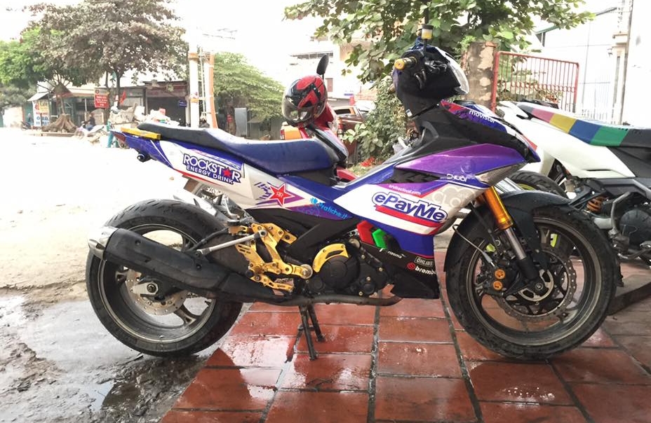 Exciter 150 do dan chan full option PKL cuc chat cua biker Ha Noi - 6