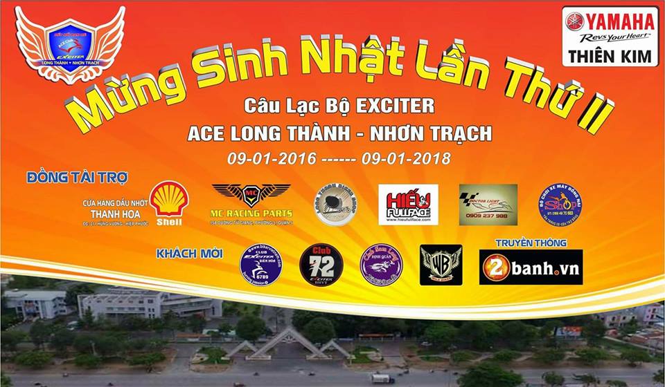 Club Exciter ACE Long Thanh Nhon Trach on lai ki niem 2 nam thanh lap