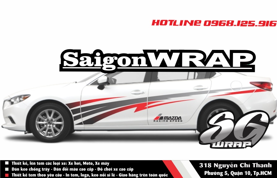 Tem Xe Huyndai Mazda Trang Bac Do SaiGonWrapCom Design Thi Cong Tem Xe Chuyen Nghiep - 8