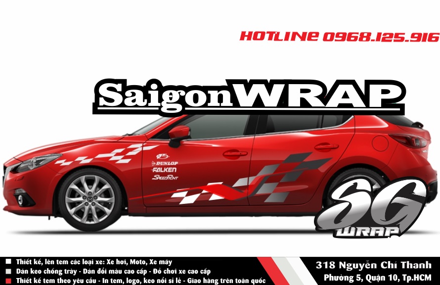 Tem Xe Huyndai Mazda Trang Bac Do SaiGonWrapCom Design Thi Cong Tem Xe Chuyen Nghiep - 9