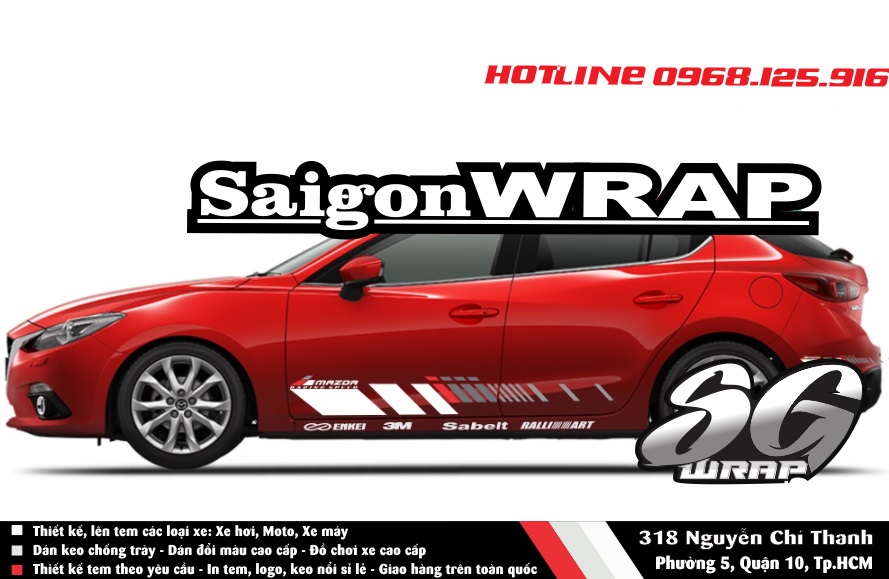 Tem Xe Huyndai Mazda Trang Bac Do SaiGonWrapCom Design Thi Cong Tem Xe Chuyen Nghiep - 11