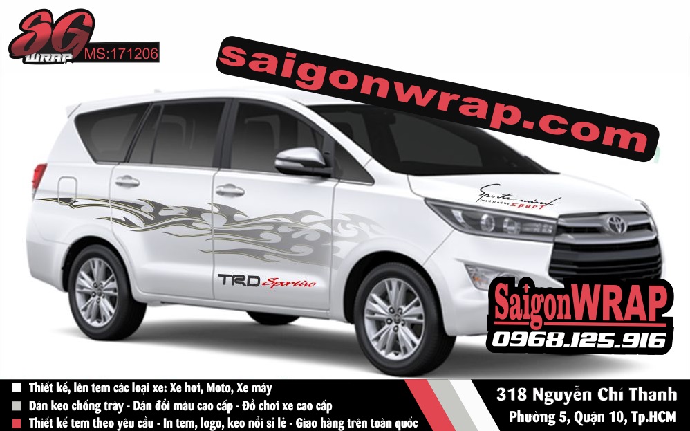 Tem Xe Toyota Innova Trang Bac SaiGonWrapCom Design Thi Cong Tem Xe Chuyen Nghiep - 10