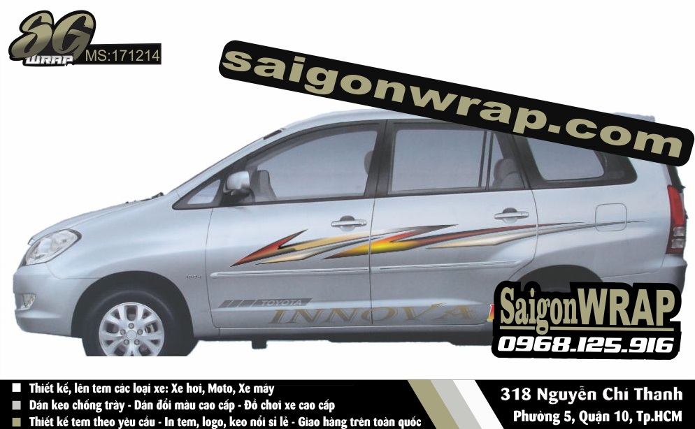Tem Xe Toyota Innova Trang Bac SaiGonWrapCom Design Thi Cong Tem Xe Chuyen Nghiep - 16