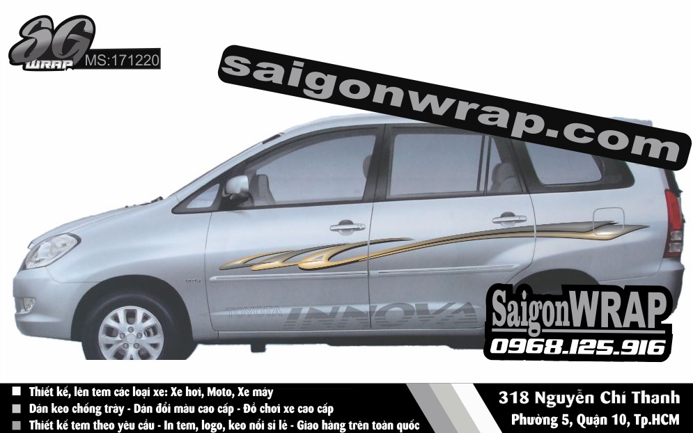 Tem Xe Toyota Innova Trang Bac SaiGonWrapCom Design Thi Cong Tem Xe Chuyen Nghiep - 17